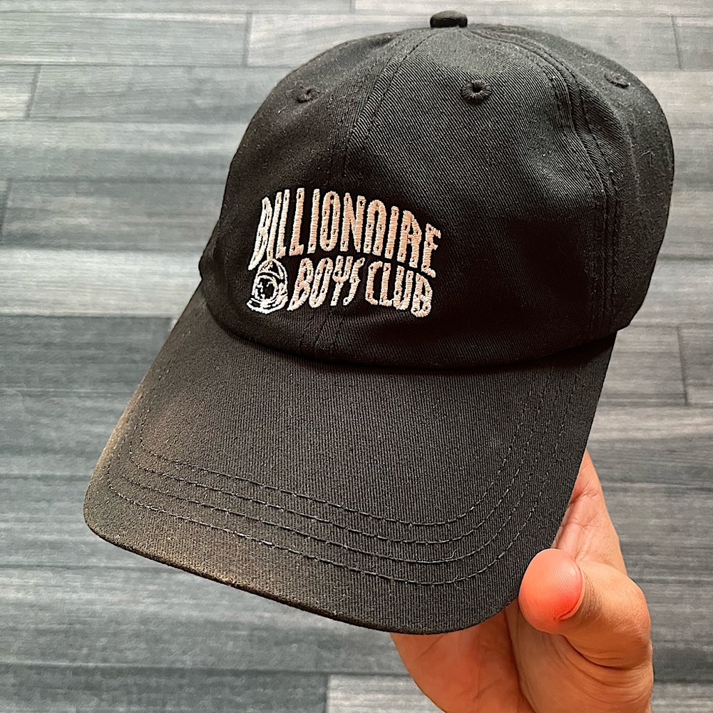 Billionaire boys club strap back baseball cap black bbc astronaut hat